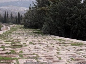 Roman road at Tel al-Kharameh